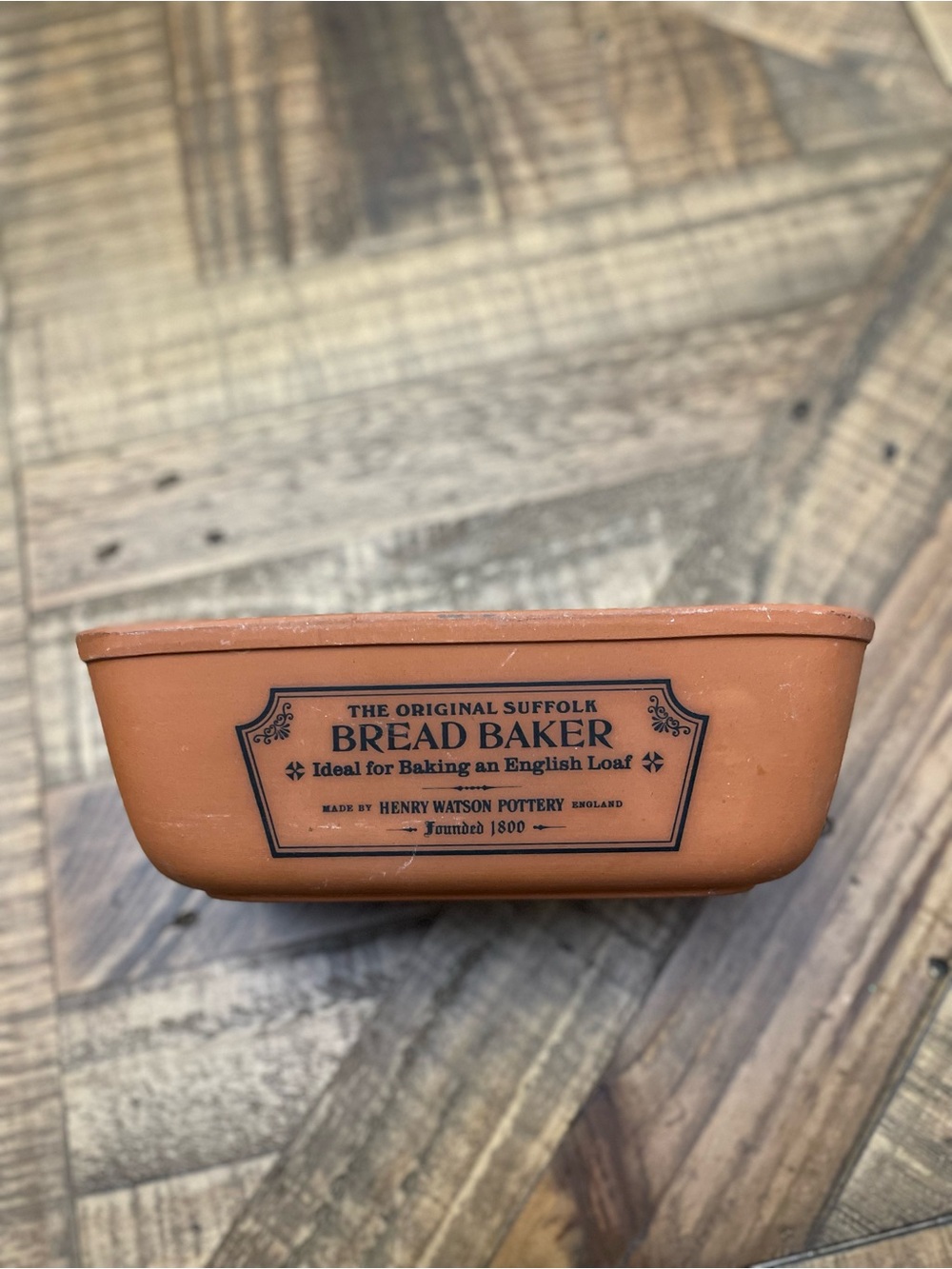 Henry Watson vintage "Original Suffolk Bread Baker" terracotta loaf pan